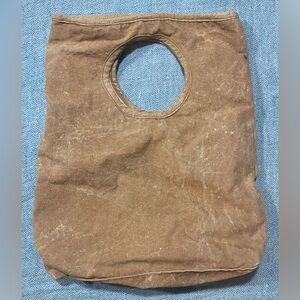 Mysayang Bag Purse Brown Terracotta Canvas Handmade 100% Cotton Hand Dyed